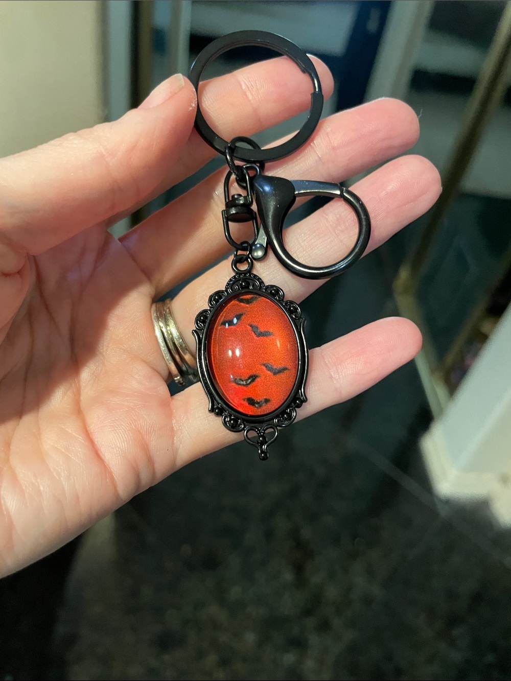 Gothic Bats Bag Charm/keychain